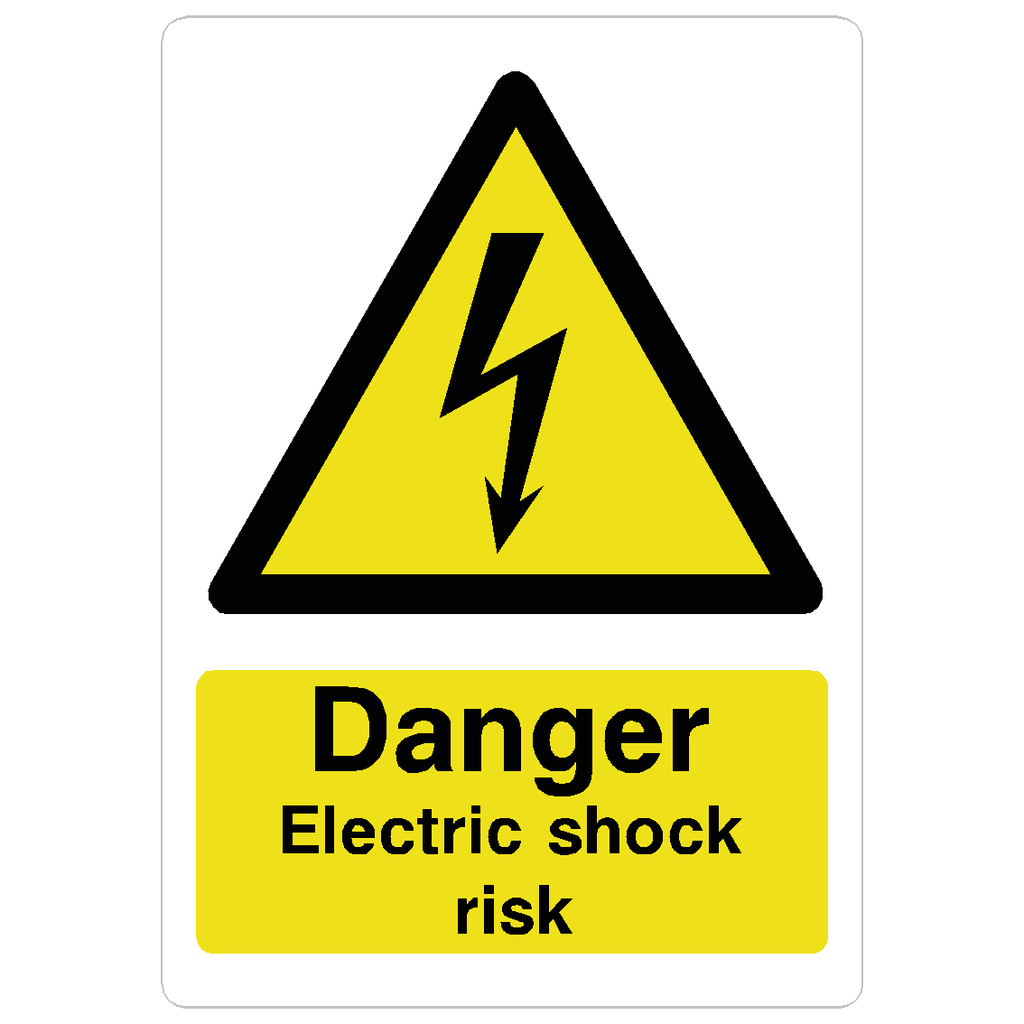 Danger Electric Shock Risk Electrical Sign - The Sign Shed