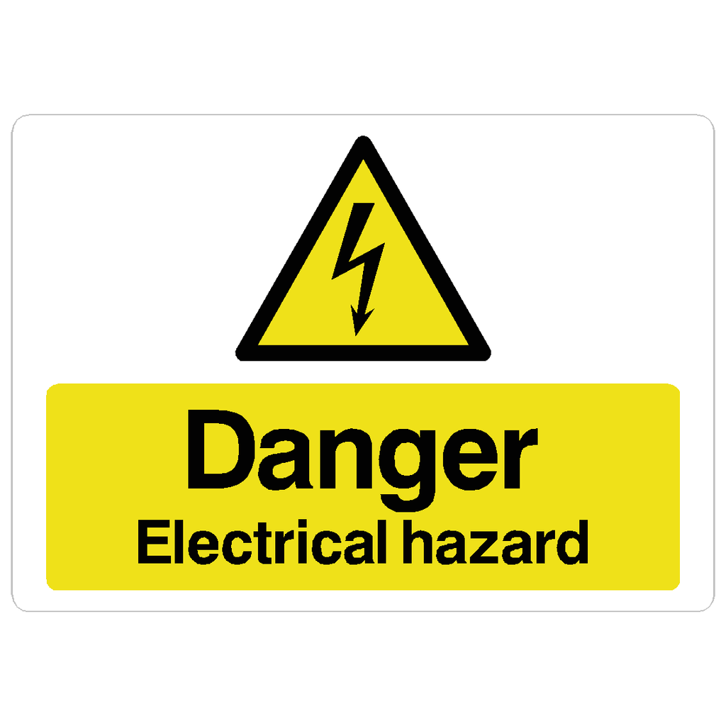 Danger Electrical Hazard Sign Landscape - The Sign Shed