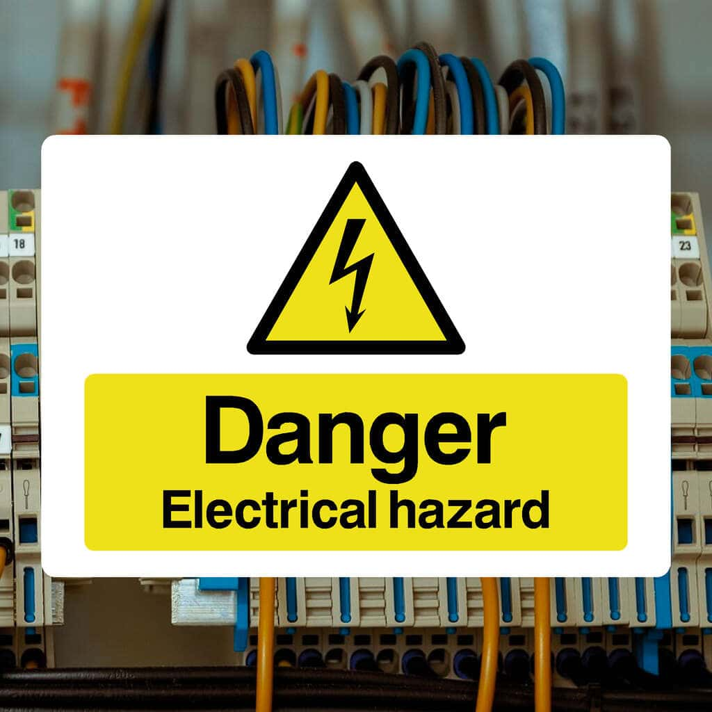 Danger Electrical Hazard Sign Landscape - The Sign Shed