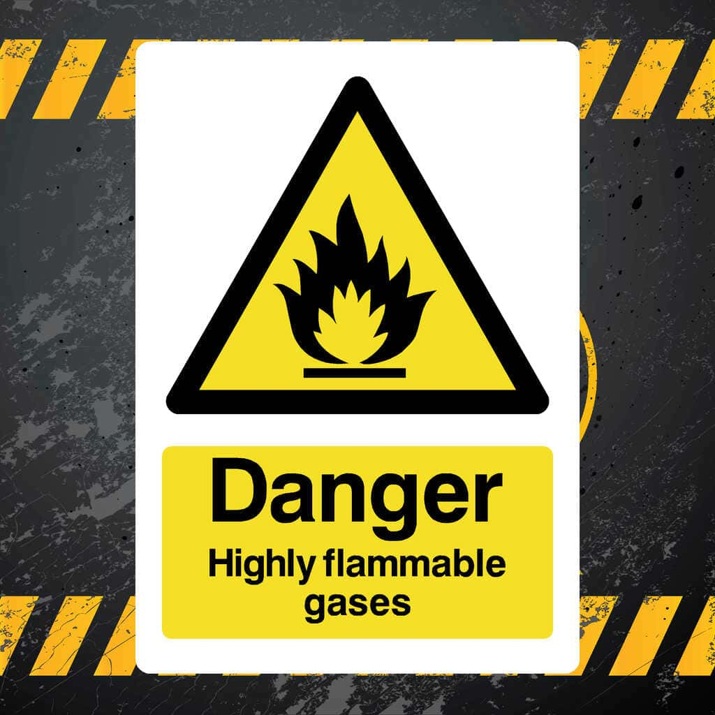 Danger Highly Flammable Gases Sign - The Sign Shed