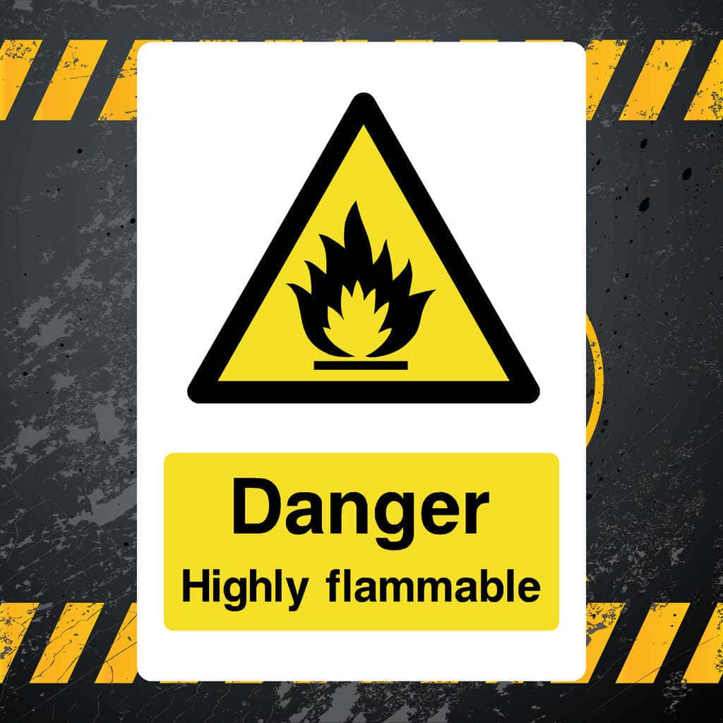 Danger Highly Flammable Warning Sign - The Sign Shed