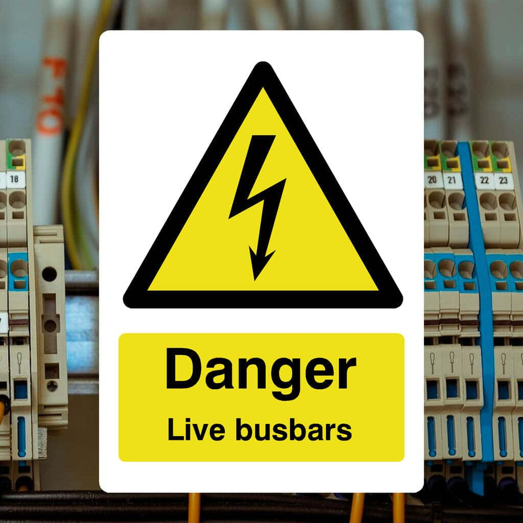 Danger Live Busbars Electrical Sign - The Sign Shed