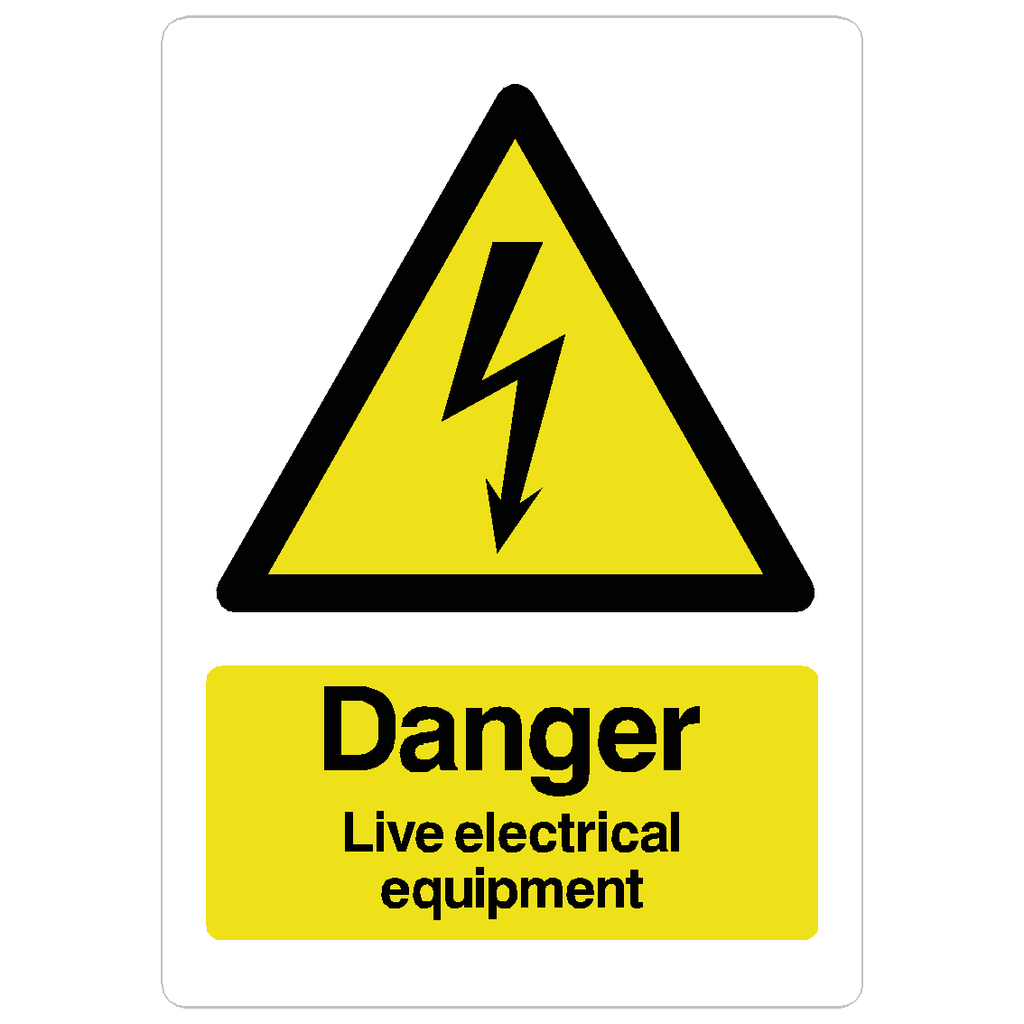 Danger Live Electrical Equipment Sign - The Sign Shed