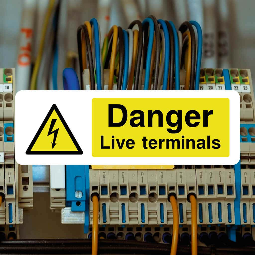 Danger Live Terminals Sign - The Sign Shed