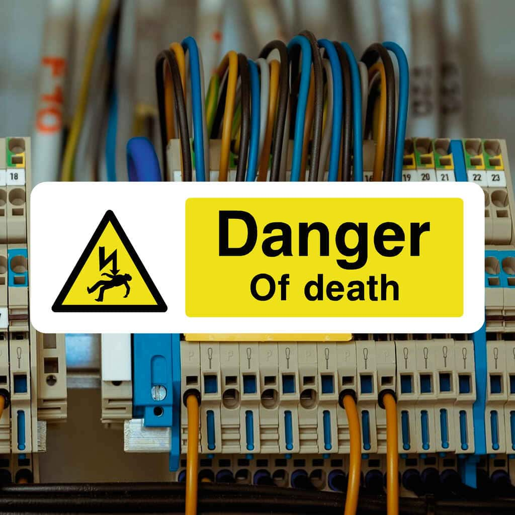 Danger Of Death Electrical Sign - The Sign Shed