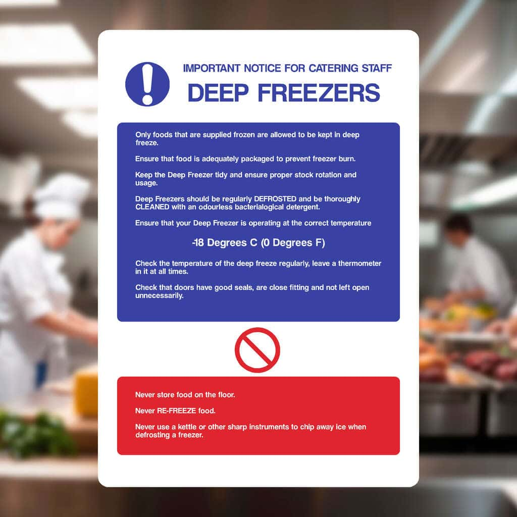 Deep Freezers Important Notice Sign - The Sign Shed