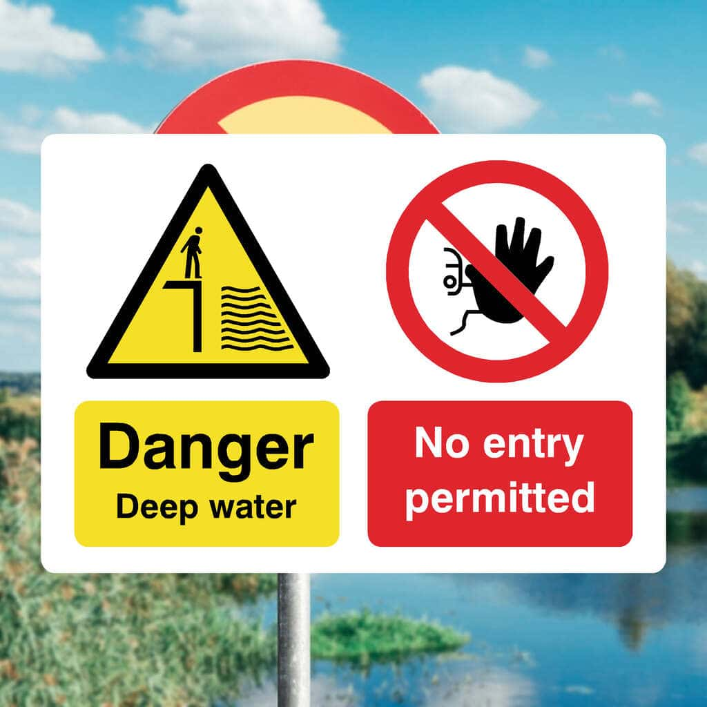 Deep Water No Entry Permitted Sign - The Sign Shed