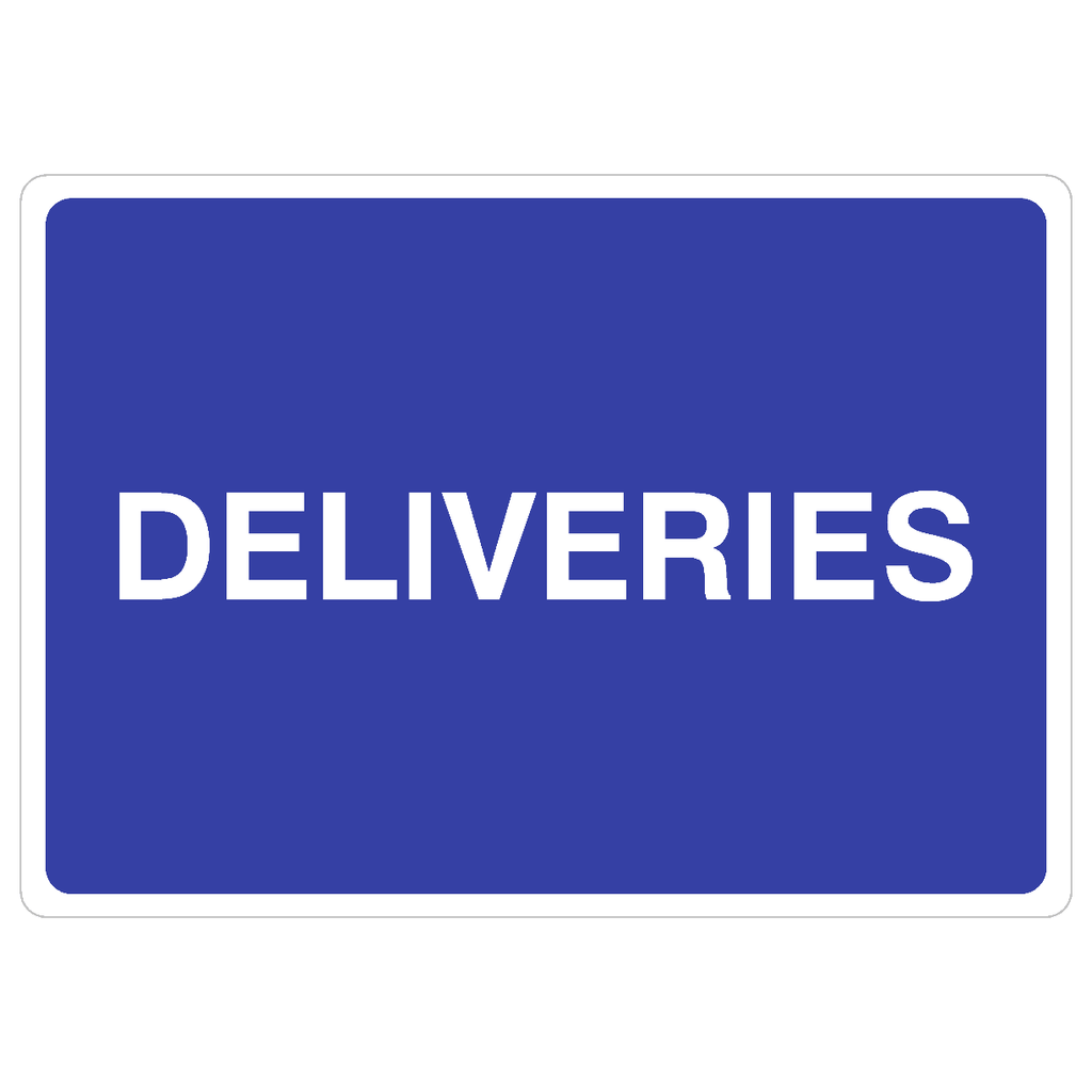 Deliveries Sign Blue - The Sign Shed