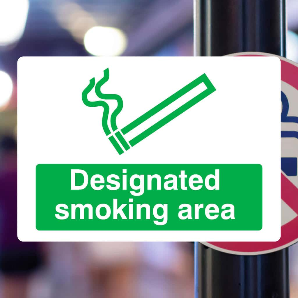 Designated Smoking Area Sign - The Sign Shed