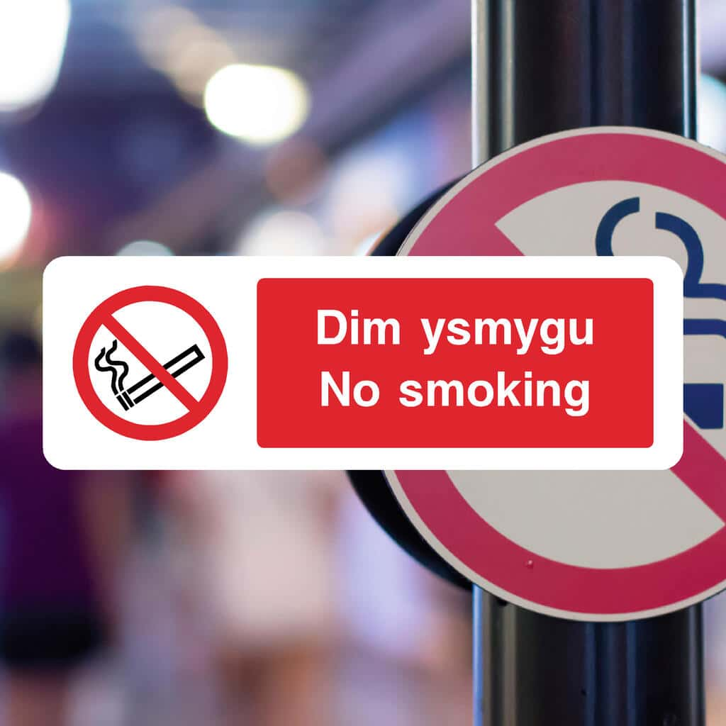 Dim ysmygu No Smoking Welsh Sign - The Sign Shed