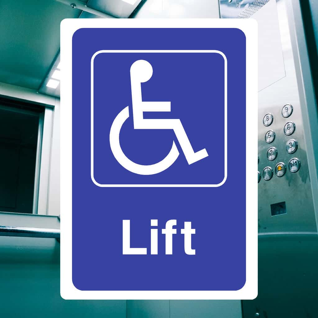 Disabled Lift Sign - The Sign Shed