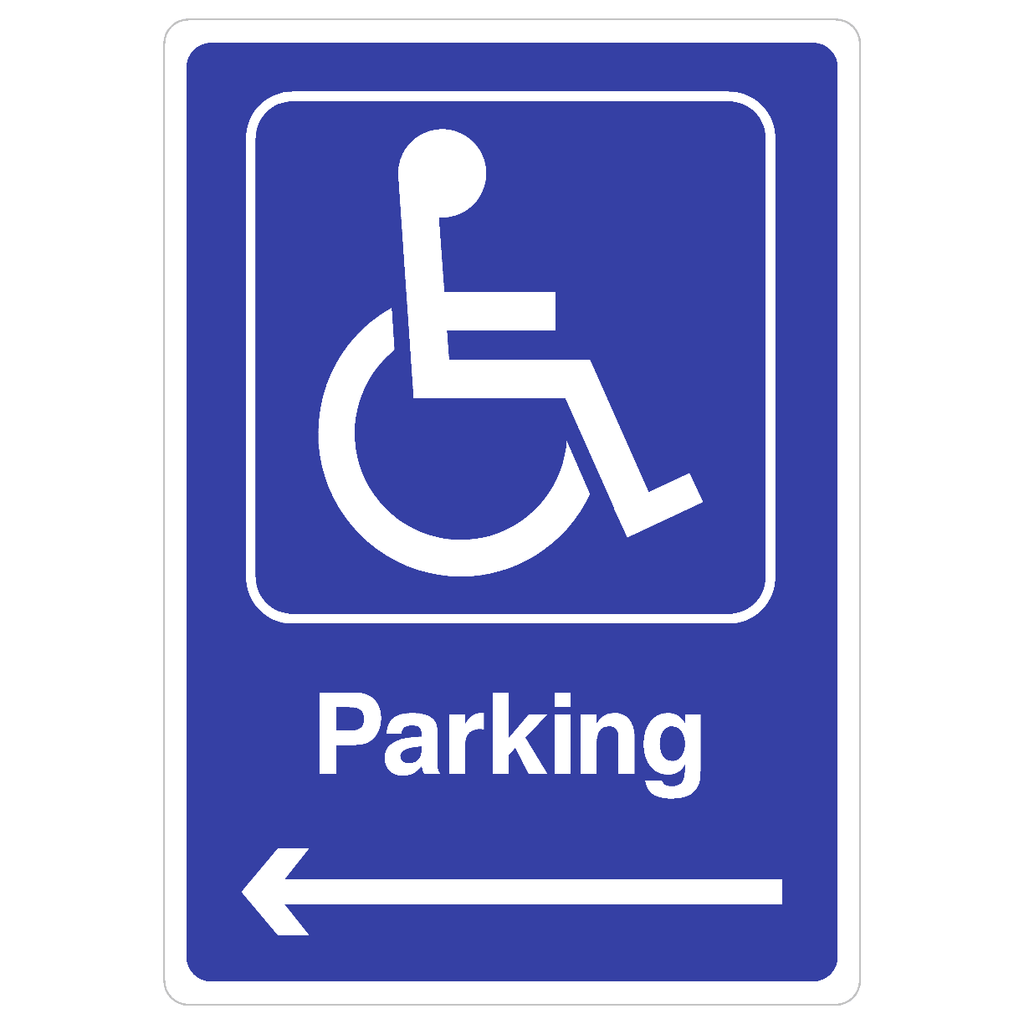 Disabled Parking Left Sign - The Sign Shed