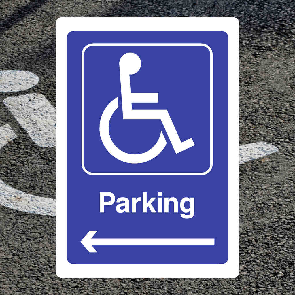 Disabled Parking Left Sign - The Sign Shed