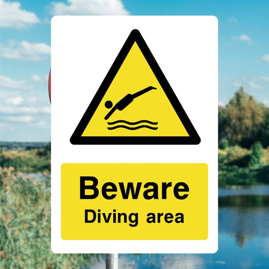 Diving Area Sign - The Sign Shed