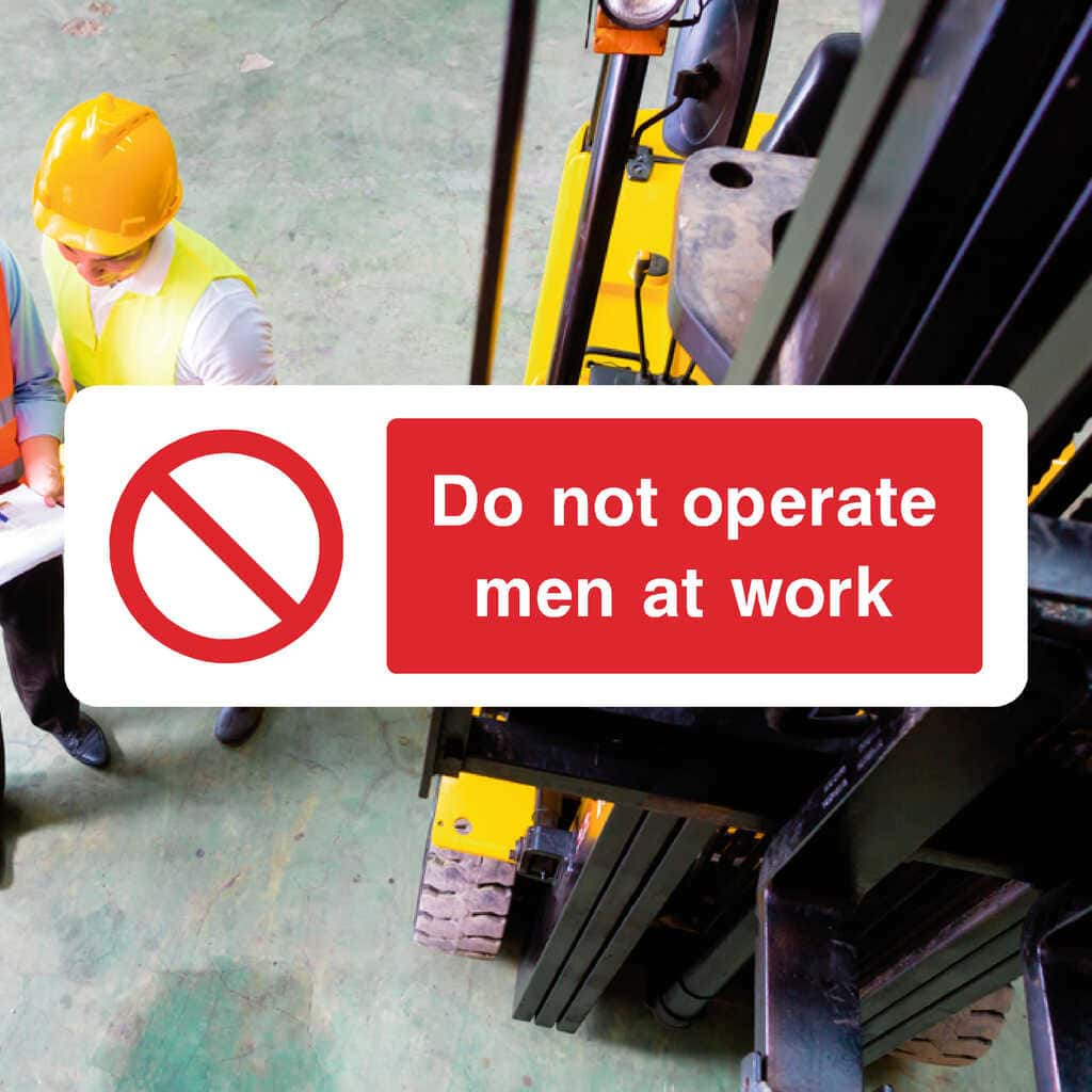 Do Not Operate Men At Work Sign Landscape - The Sign Shed