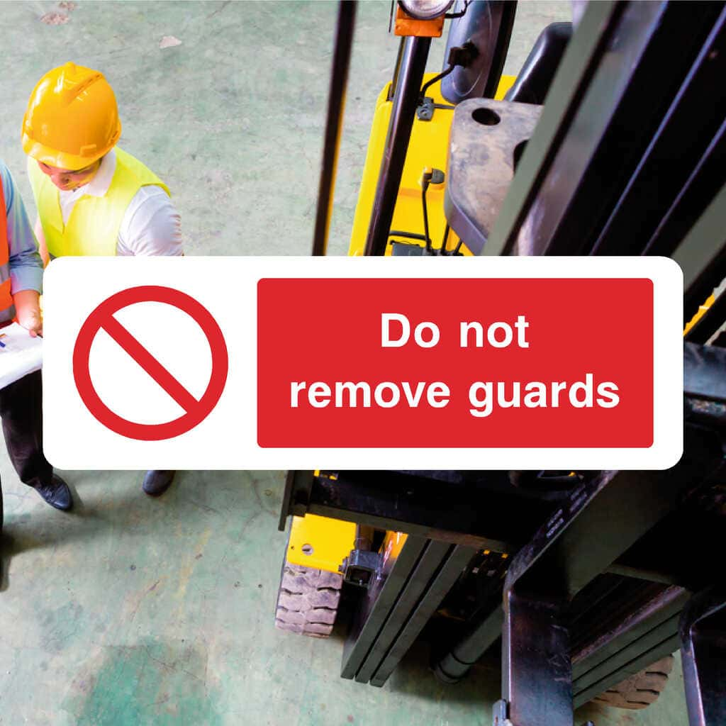 Do Not Remove Guards Sign Landscape - The Sign Shed