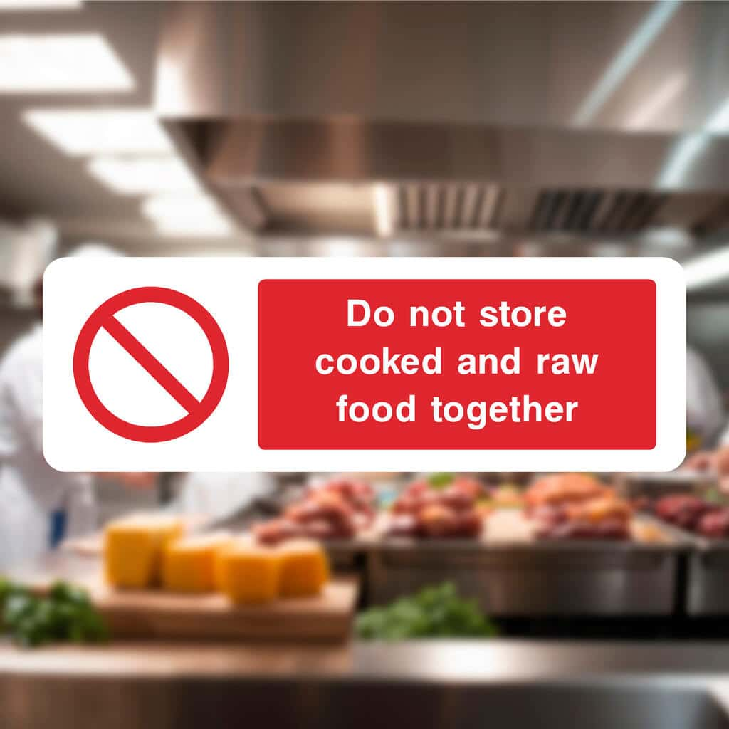 Do Not Store Cooked And Raw Food Together Sign - The Sign Shed