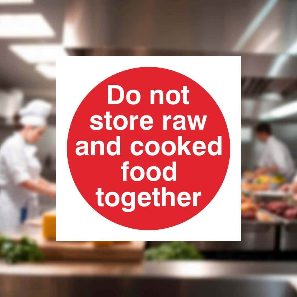 Do Not Store Raw And Cooked Food Together Sign - The Sign Shed