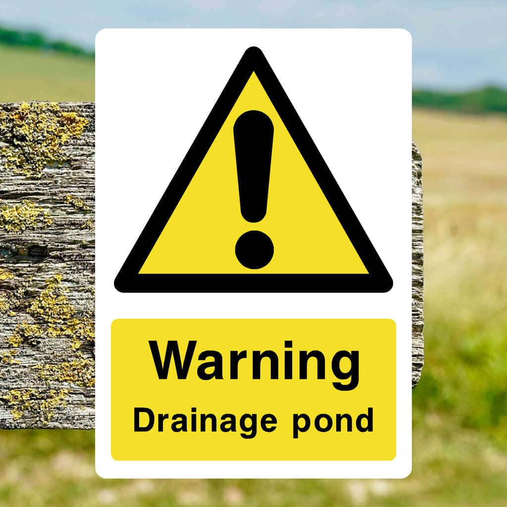 Drainage Pond Sign - The Sign Shed