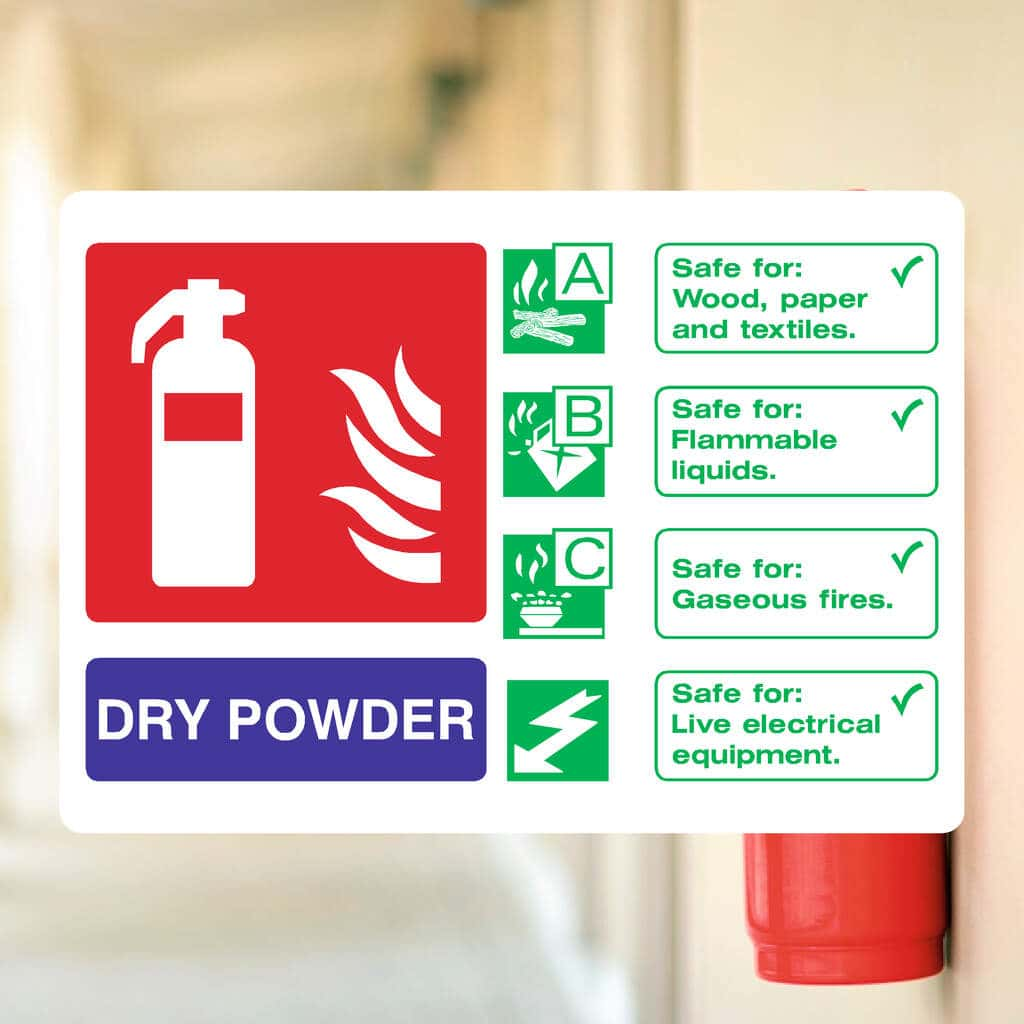 Dry Powder Fire Extinguisher Sign - The Sign Shed