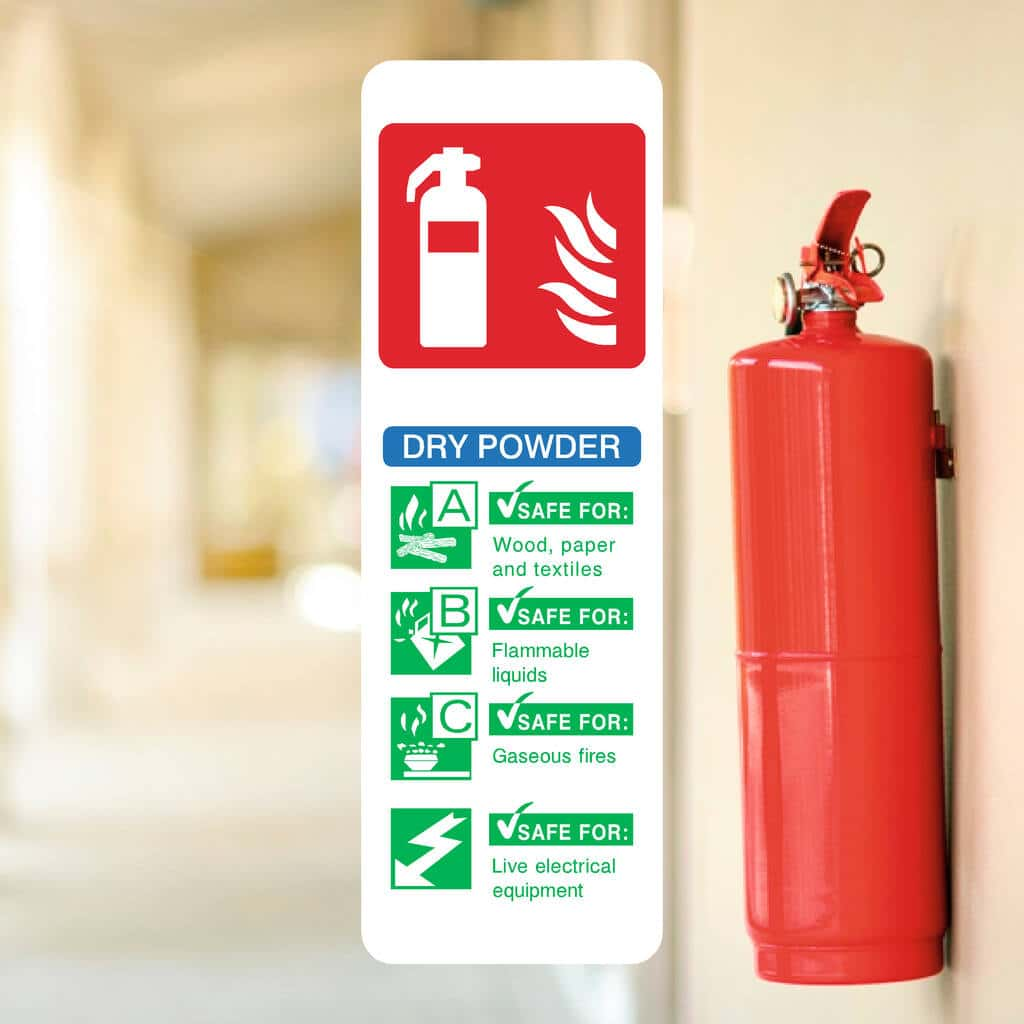 Dry Powder Fire Extinguisher Sign - The Sign Shed