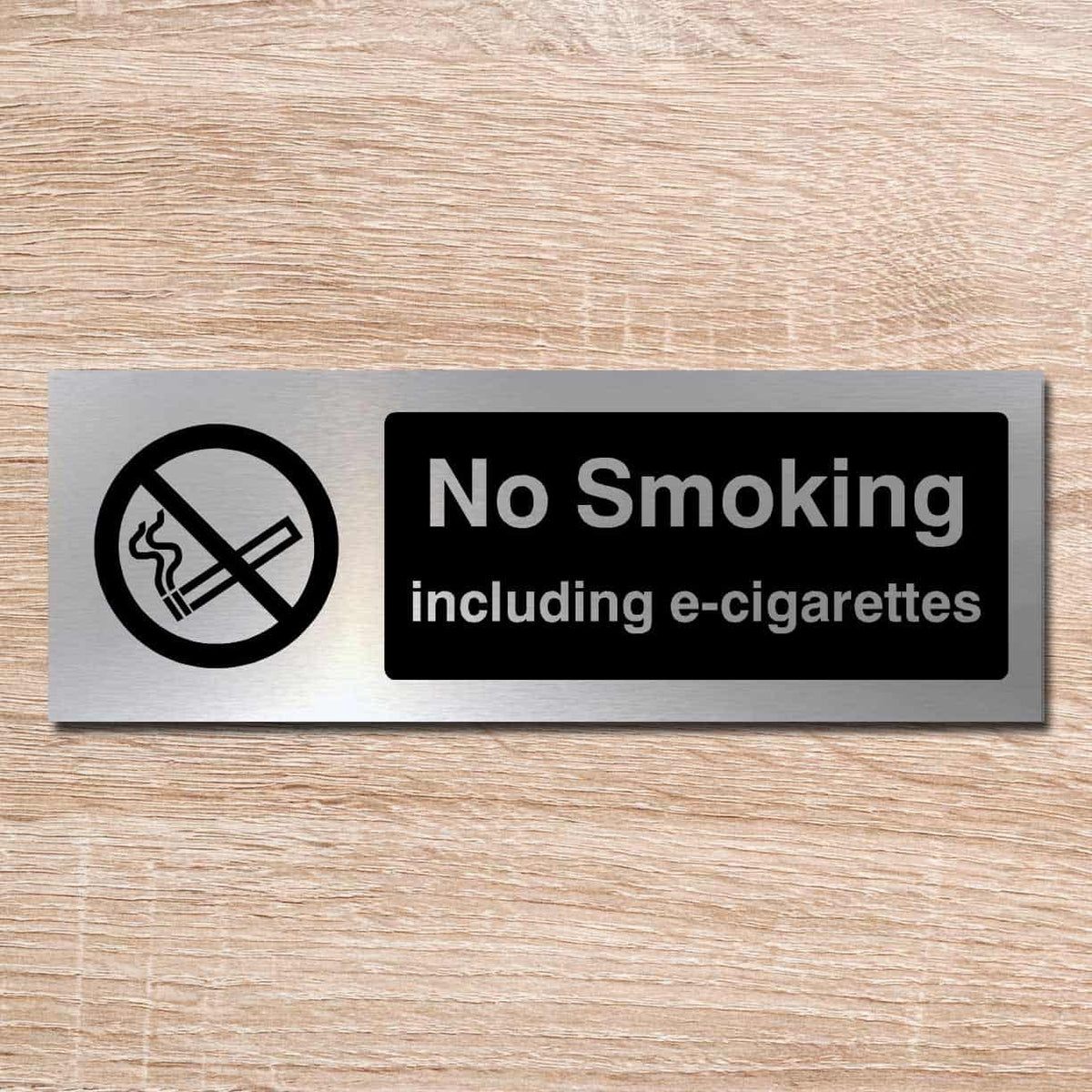 E-Cigarettes Permitted Brushed Silver Sign Landscape