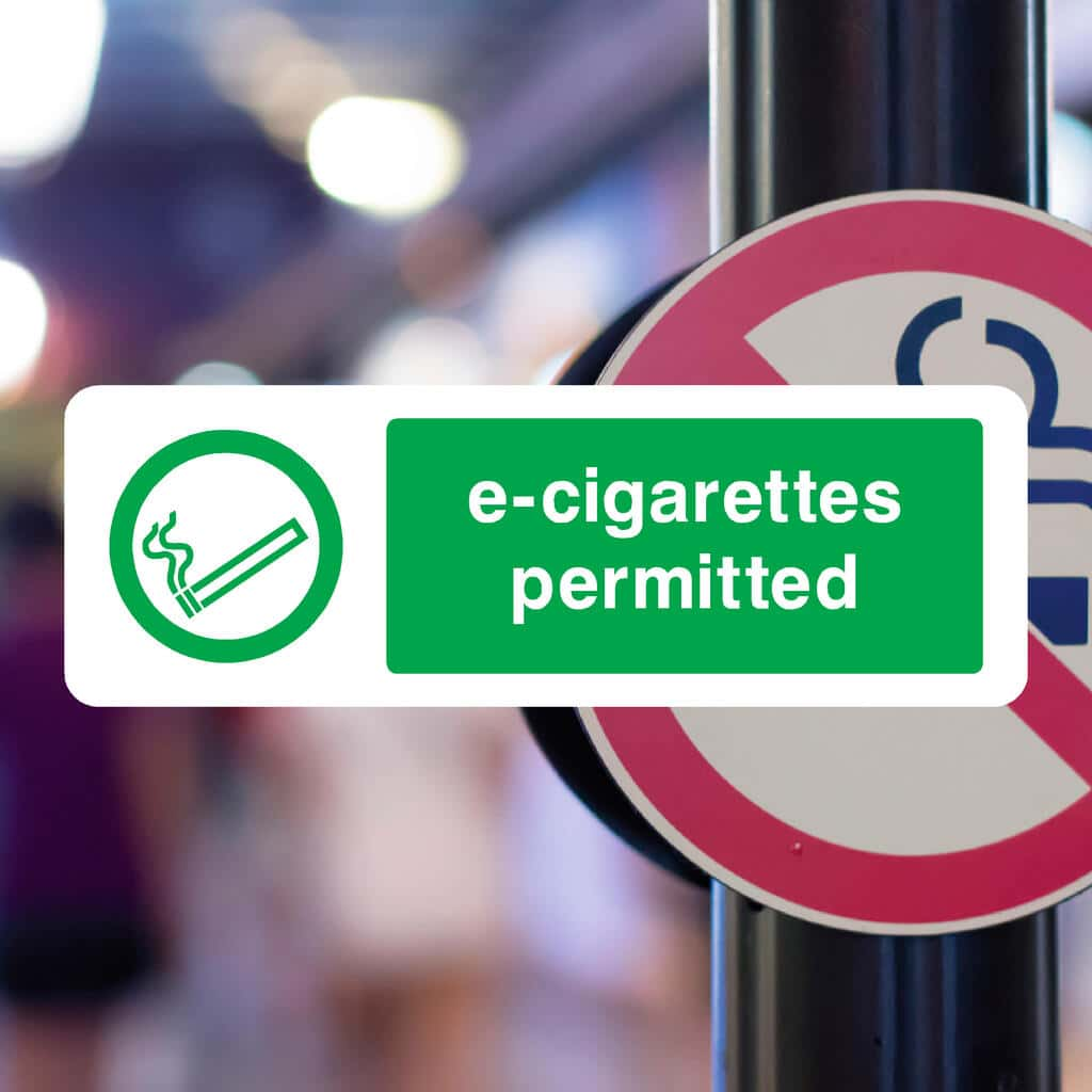 E - Cigarettes Permitted Smoking Sign - The Sign Shed