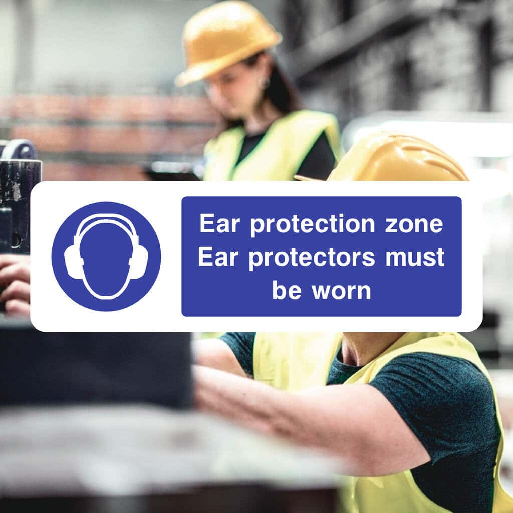 Ear Protectors Must Be Worn Sign - The Sign Shed