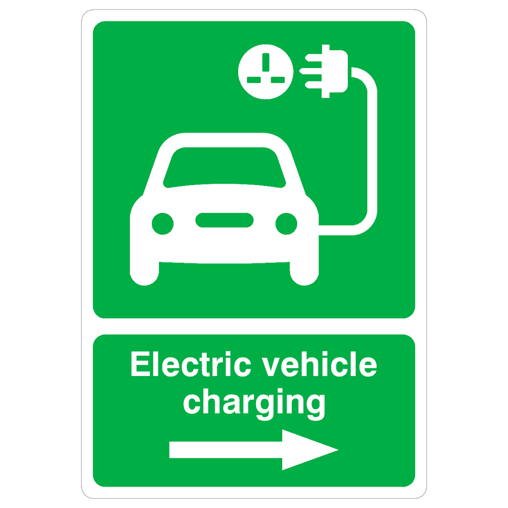 Electric Vehicle Charging Right Sign - The Sign Shed