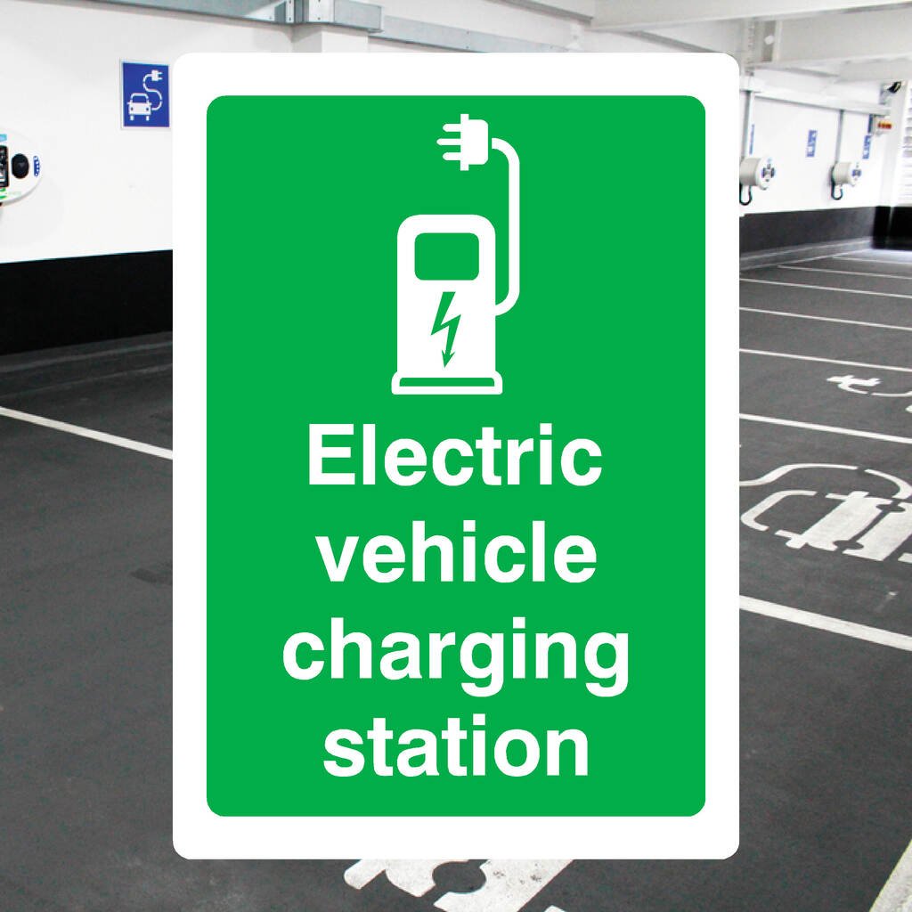 Electric Vehicle EV Charging Station Sign - The Sign Shed