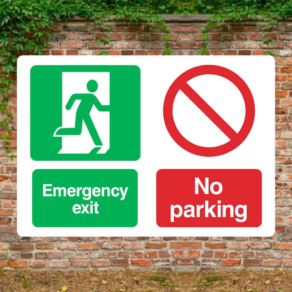 Emergency Exit No Parking Sign - The Sign Shed