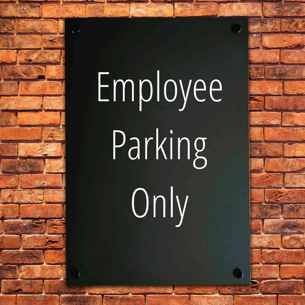 Employee Parking Only Sign Midnight Black - The Sign Shed