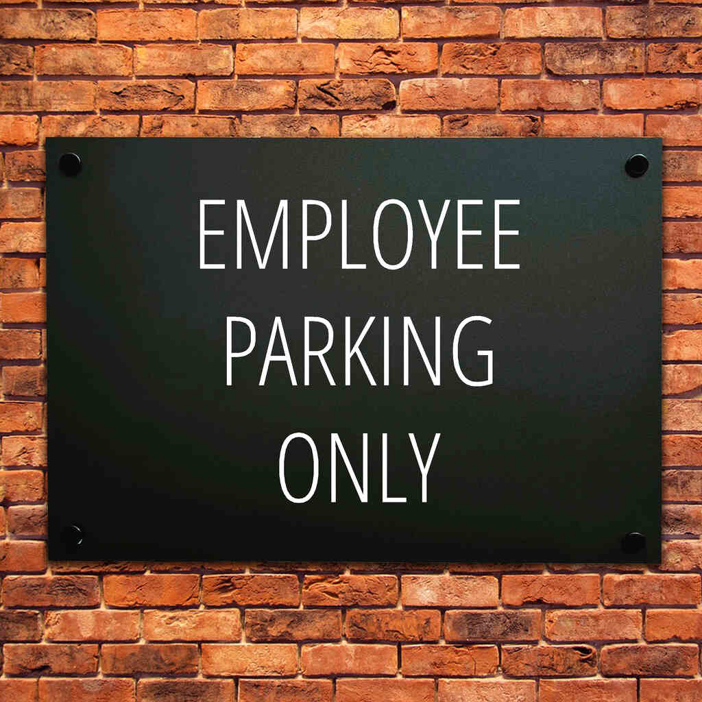 Employee Parking Only Sign Midnight Black Landscape - The Sign Shed