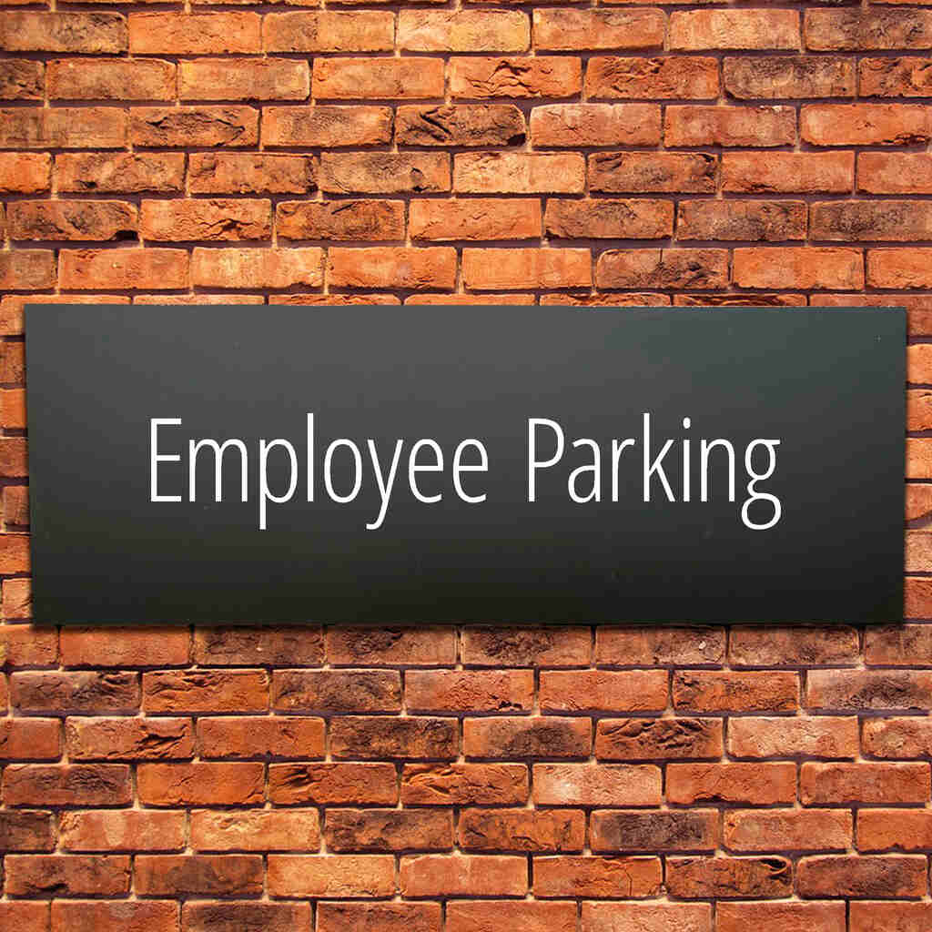 Employee Parking Sign Midnight Black Landscape - The Sign Shed