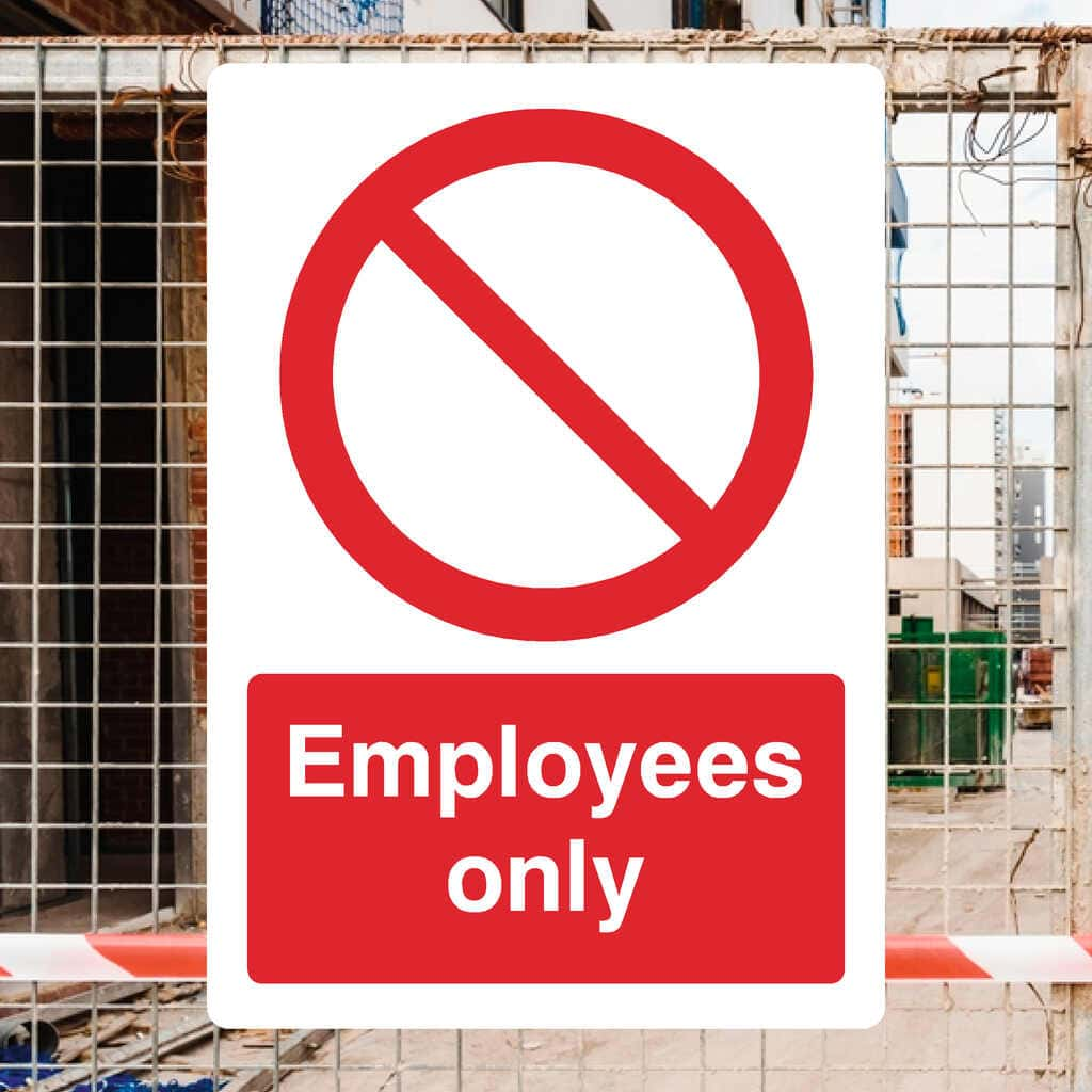 Employees Only Sign - The Sign Shed