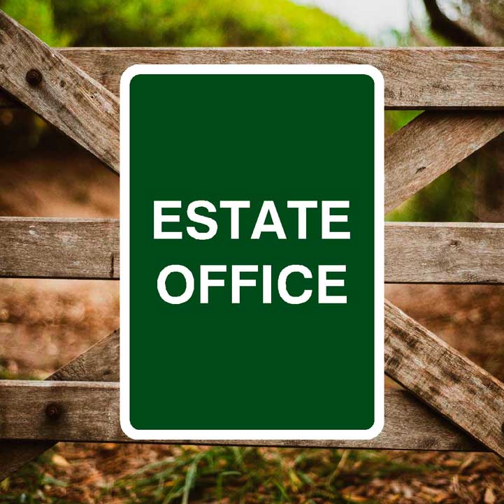 Estate Office Sign Portrait - The Sign Shed