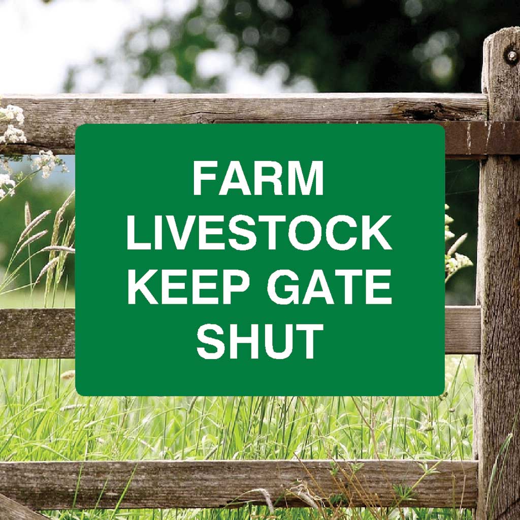 Farm Livestock Keep Gate Shut Full Colour Sign - The Sign Shed