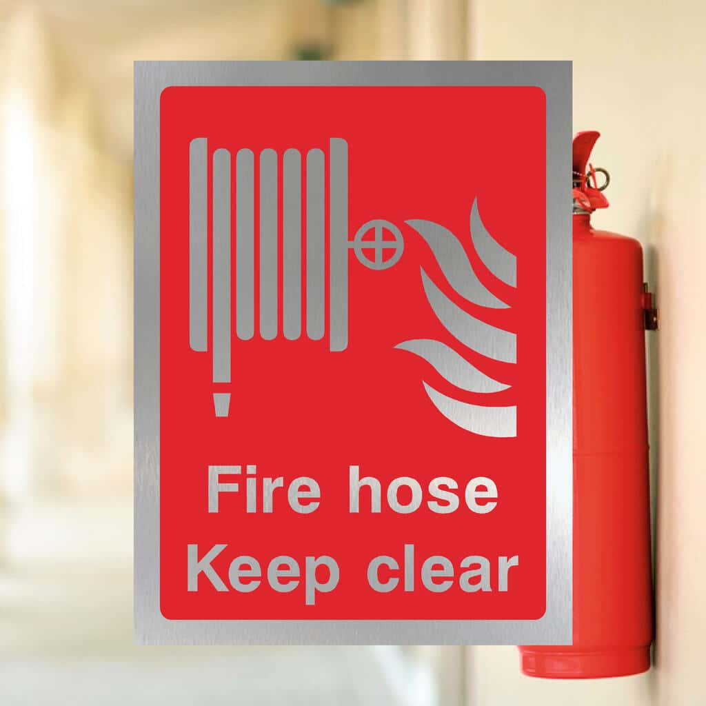 Fire Alarm Call Point Sign in Brushed Silver - The Sign Shed