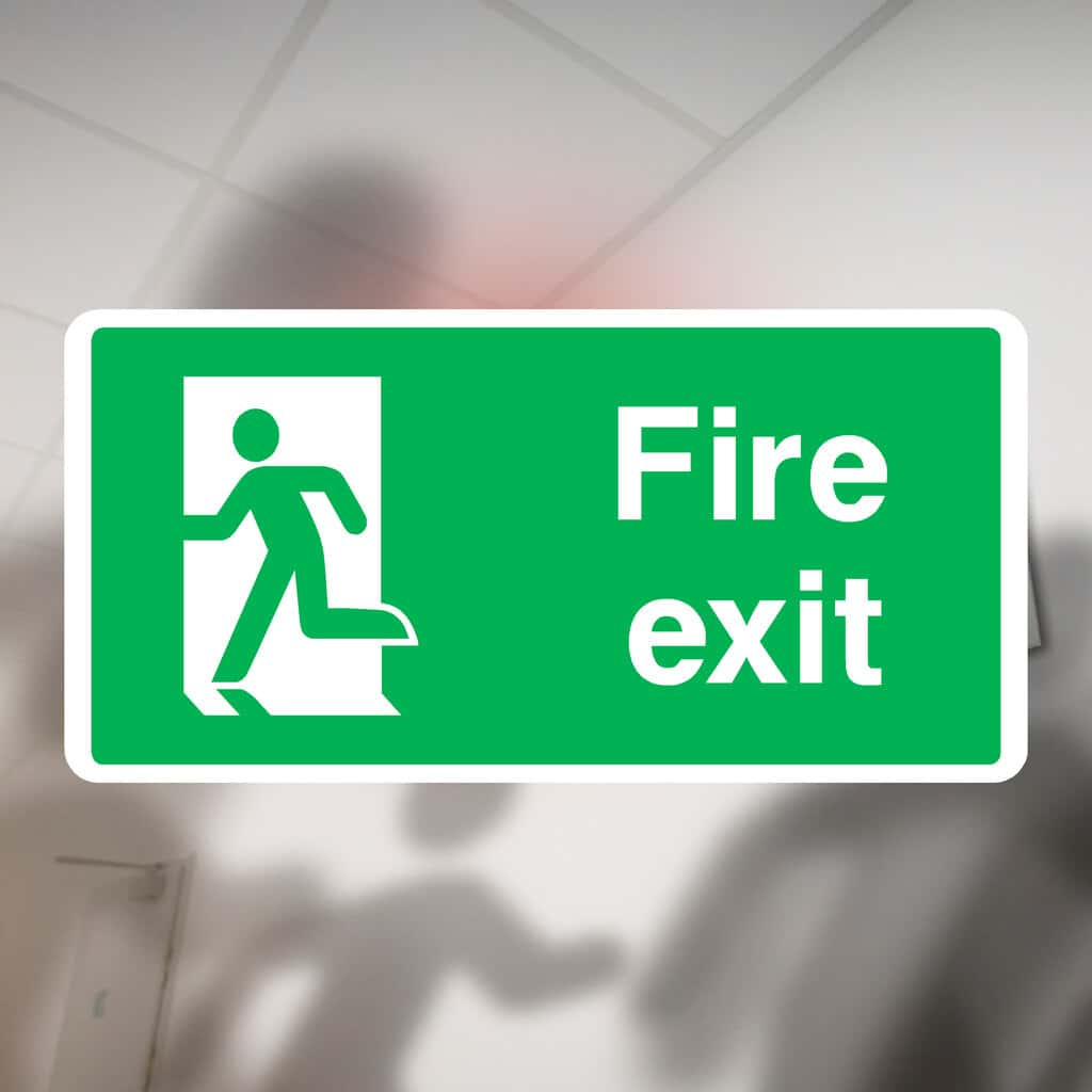 Fire Exit Left Emergency Escape Sign - The Sign Shed