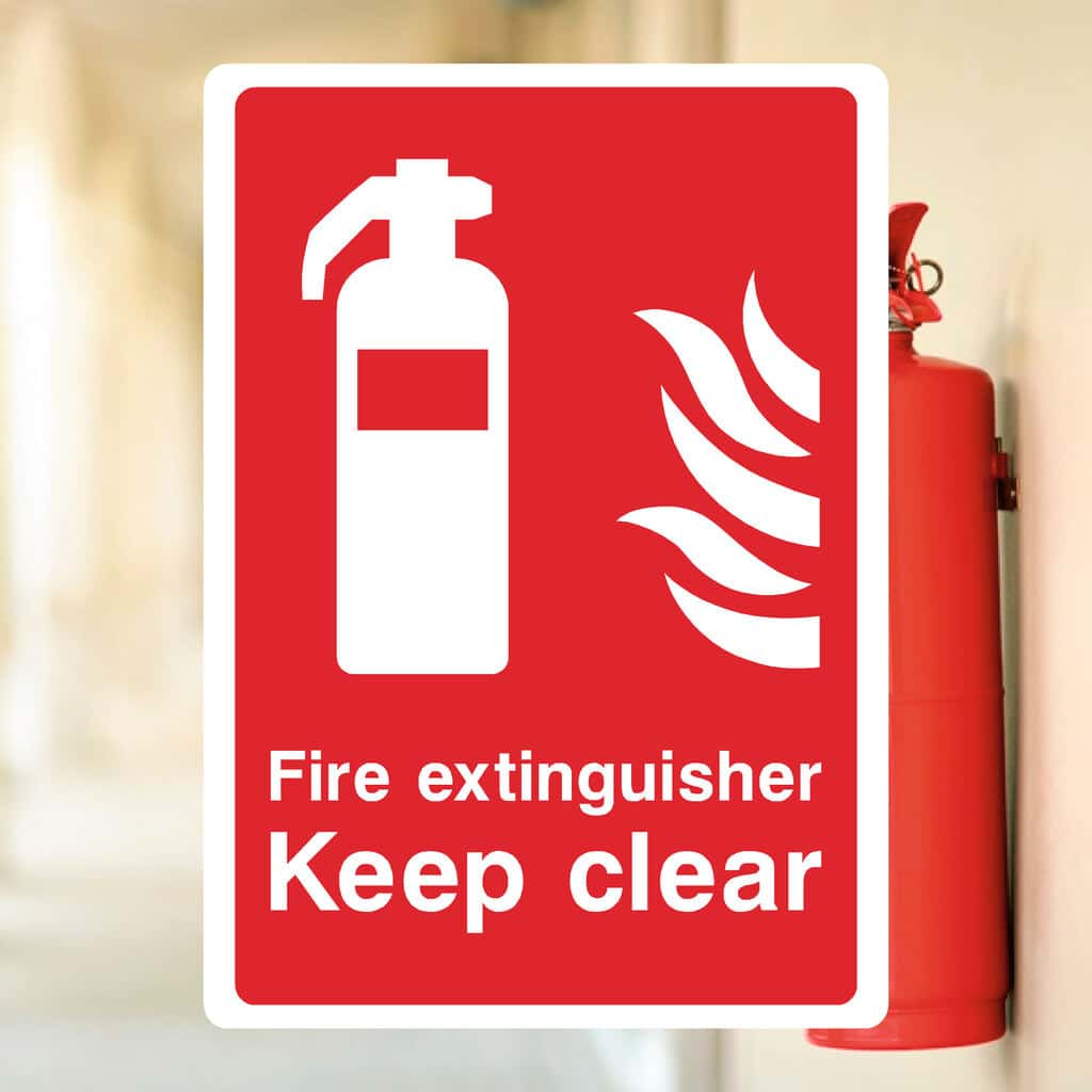 Fire Extinguisher Keep Clear Sign - The Sign Shed