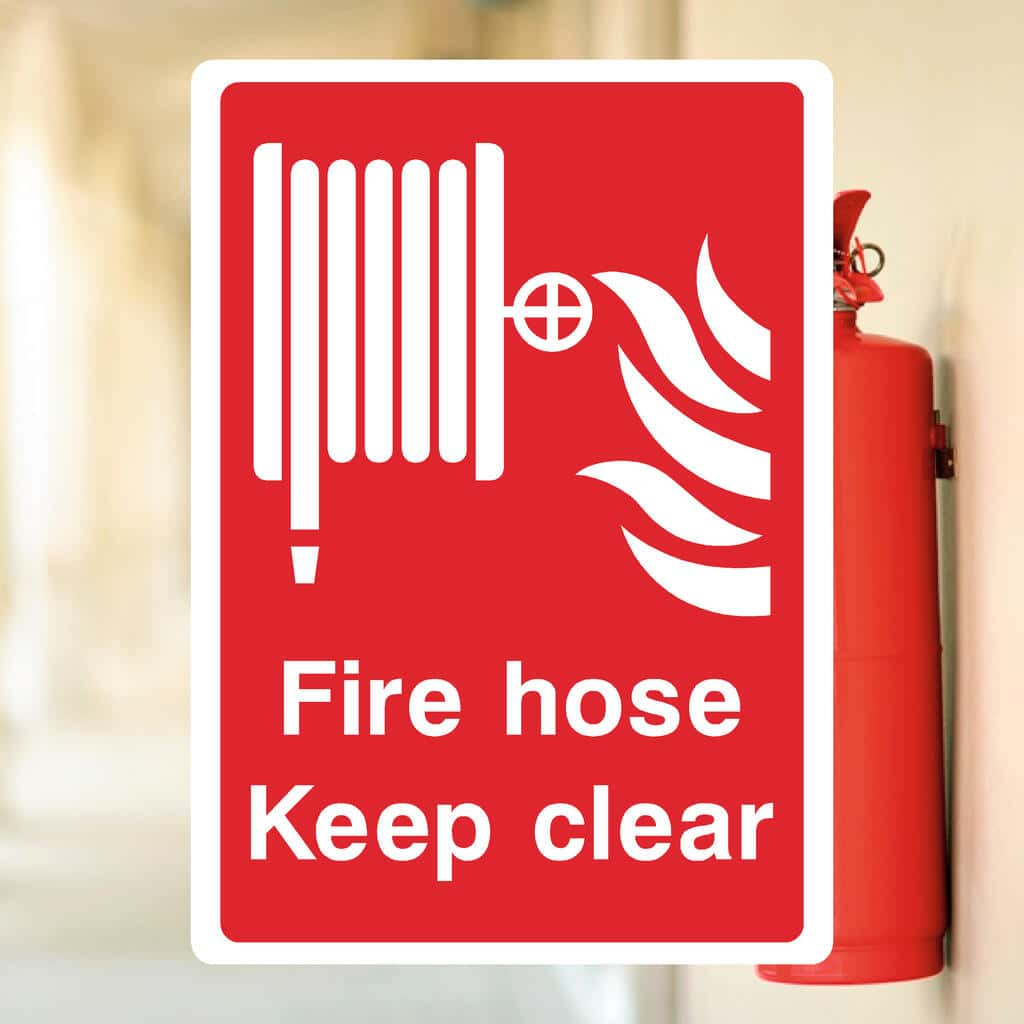 Fire Hose Keep Clear Sign - The Sign Shed