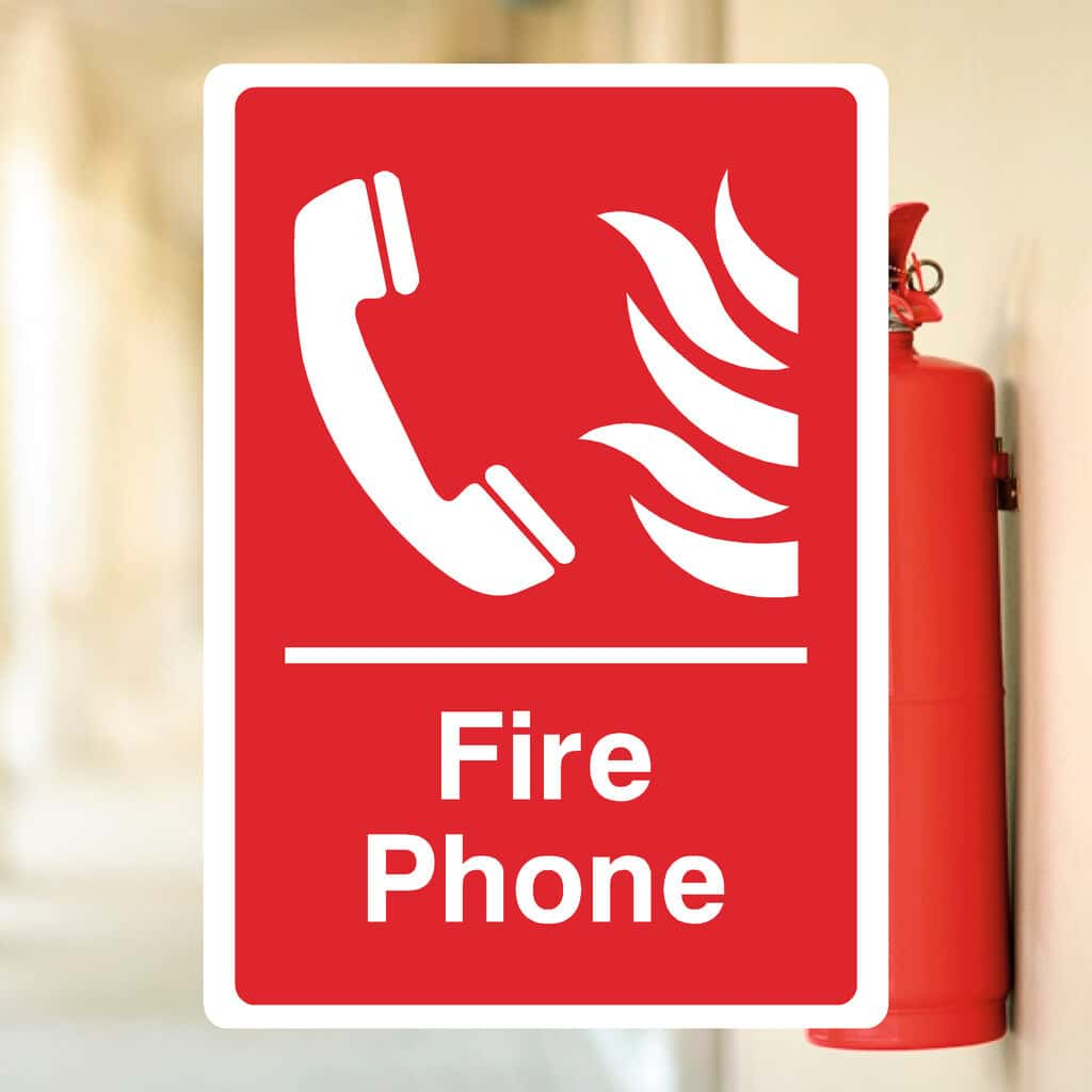 Fire Phone Sign - The Sign Shed