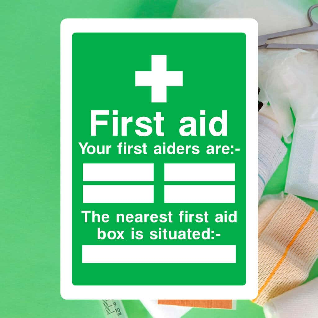 First Aiders First Aid Box Sign - The Sign Shed