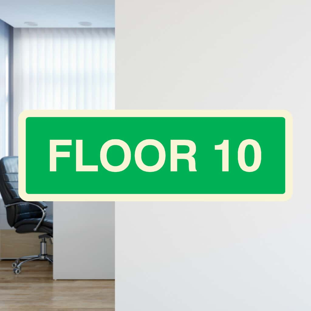 Floor 10 Identification Sign - The Sign Shed