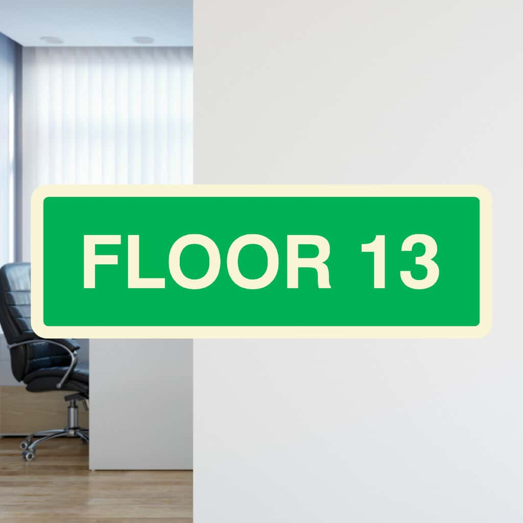 Floor 13 Identification Sign - The Sign Shed