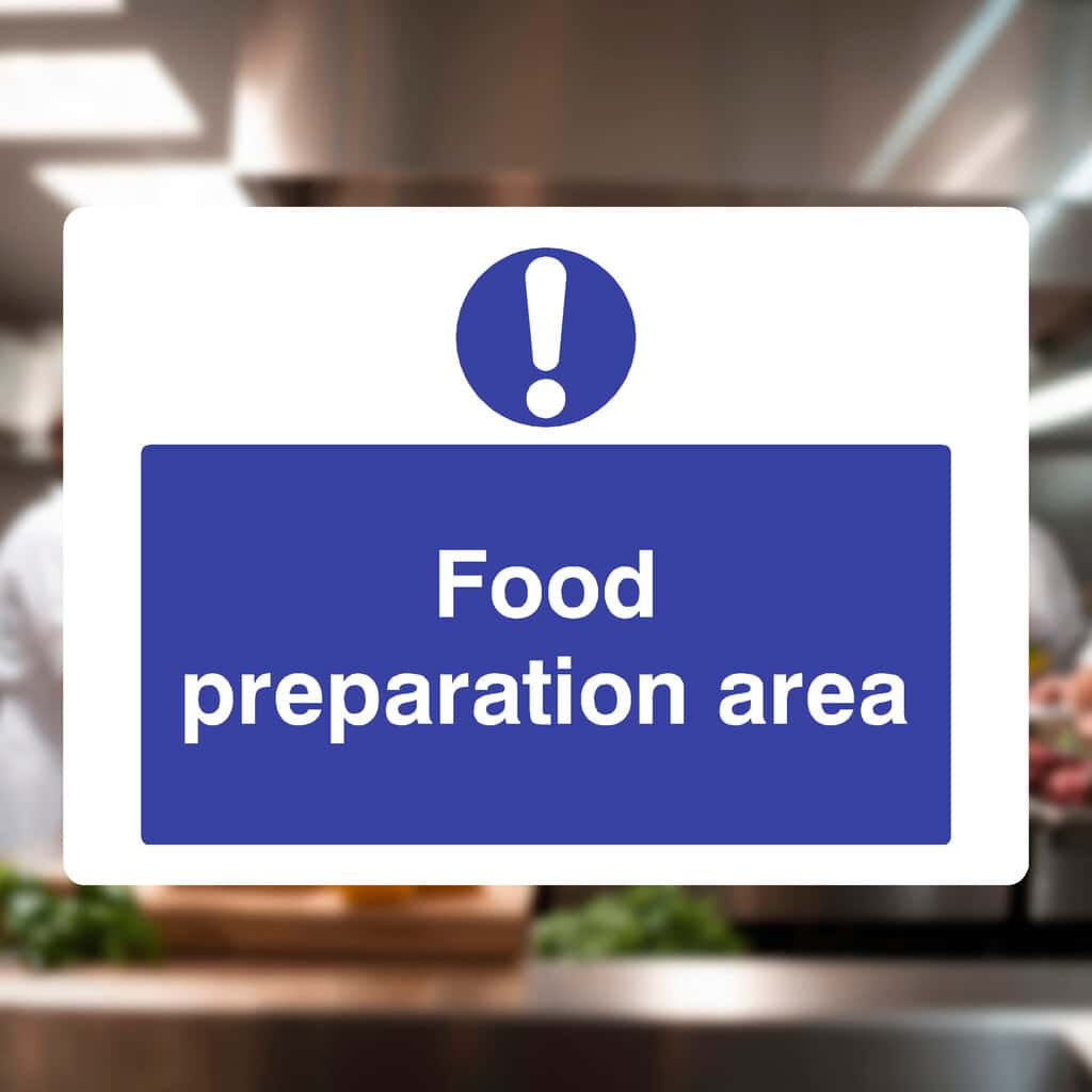 Food Preparation Area Sign - The Sign Shed