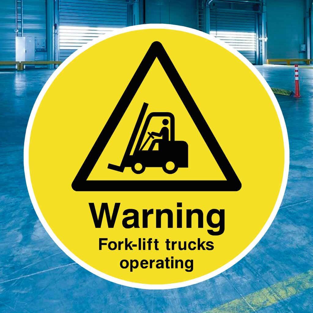 Forklifts Operating Floor Sticker - The Sign Shed