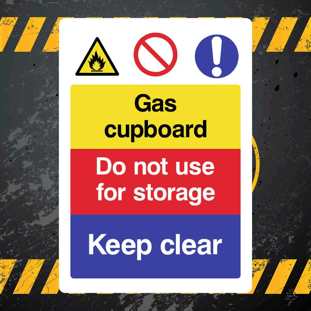 Gas Cupboard Warning Sign - The Sign Shed