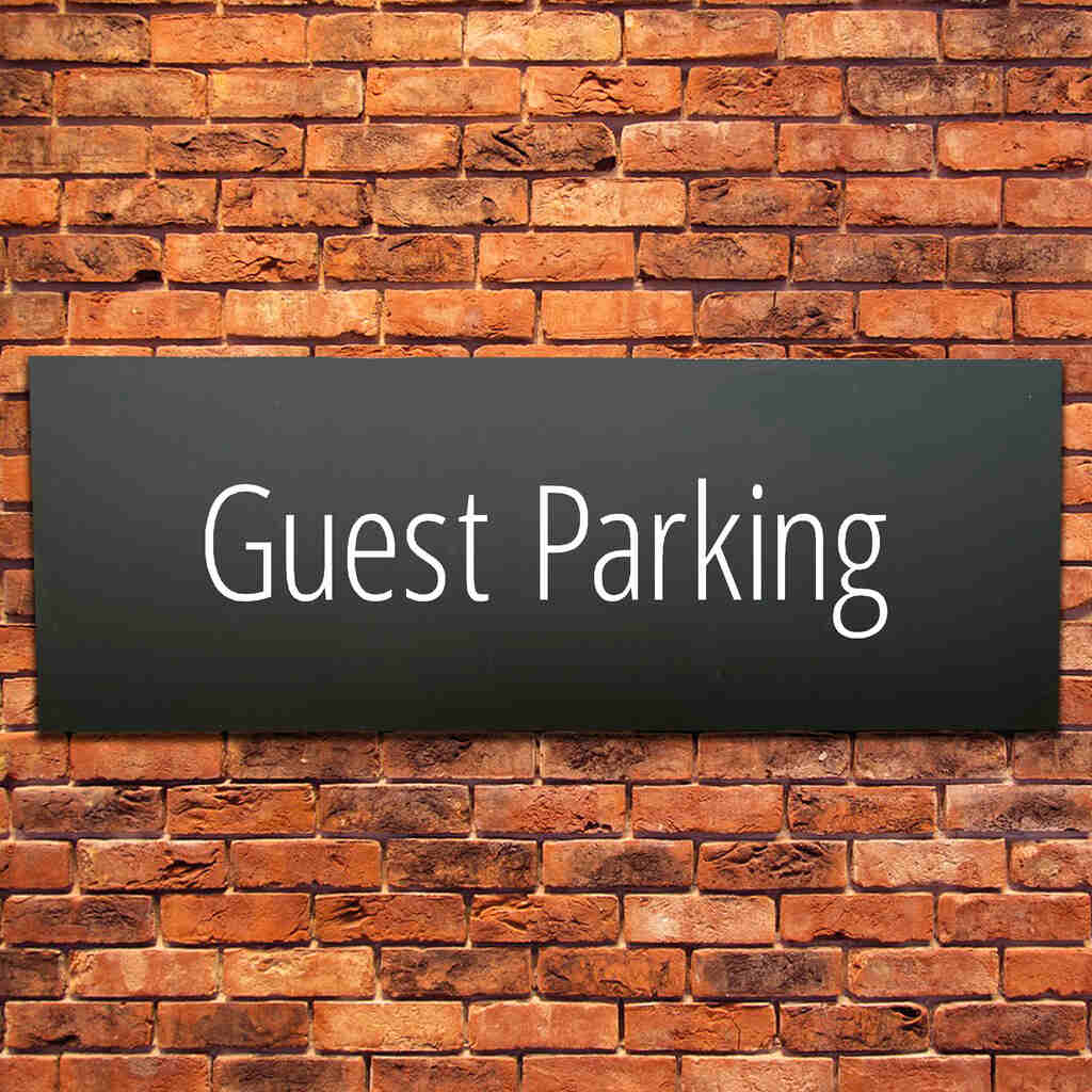 Guest Parking Sign Midnight Black Landscape - The Sign Shed