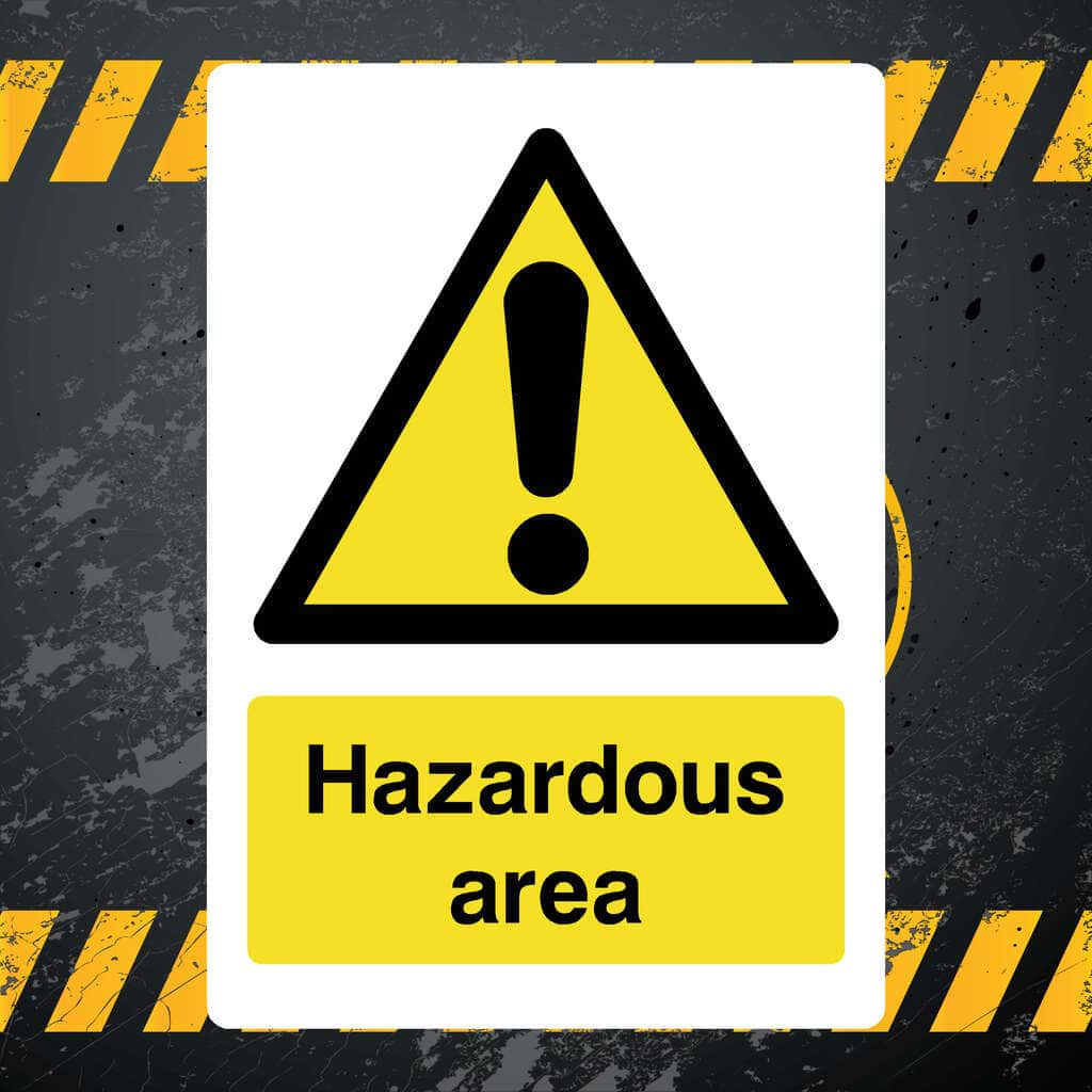 Hazardous Area Warning Sign - The Sign Shed